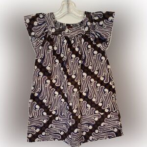 Tea Collection Purple & Brown Shift Dress.